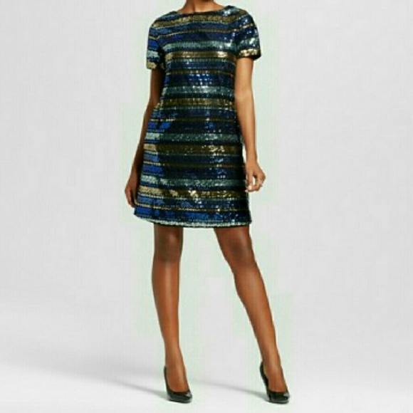 COPY - ISANI FOR TARGET STRIPED SEQUINED TSHIRT DRESS NWT - Picture 3 of 4